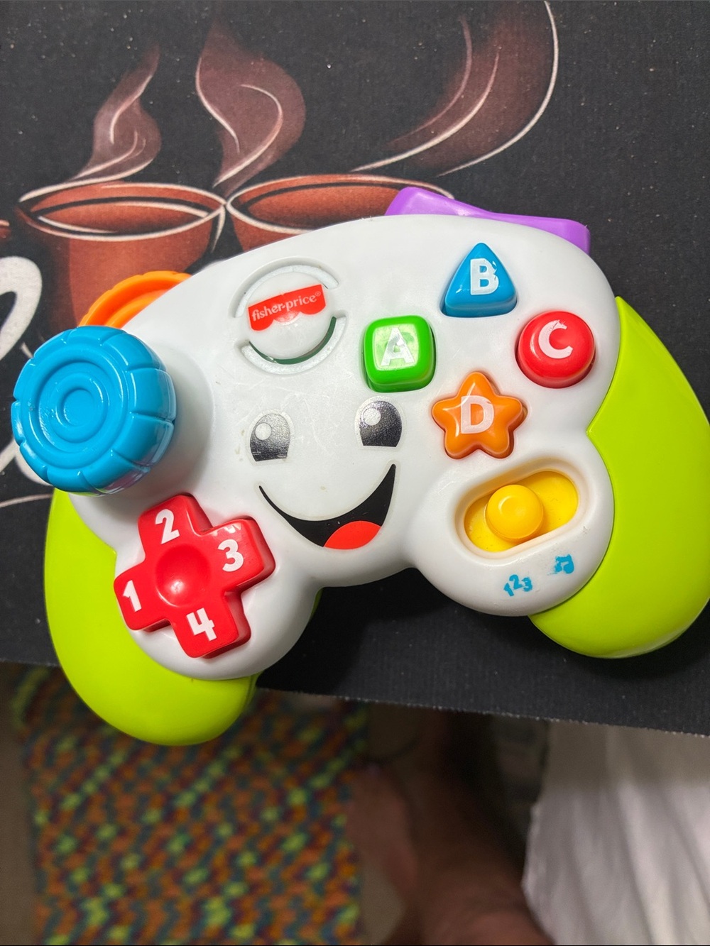 Fisher-Price Kids' Learning Game Controller Toy - White & Green